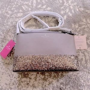 NWT Kate Spade Ramey glitter purse. Crossbody, beautiful!!